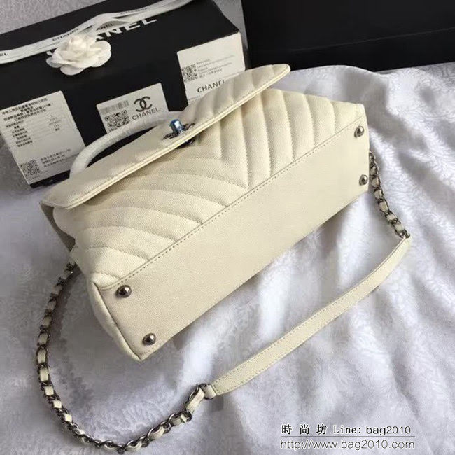 香奈兒CHANEL 92992 2018最新V字型 單手挽手提單肩包 DSC1980